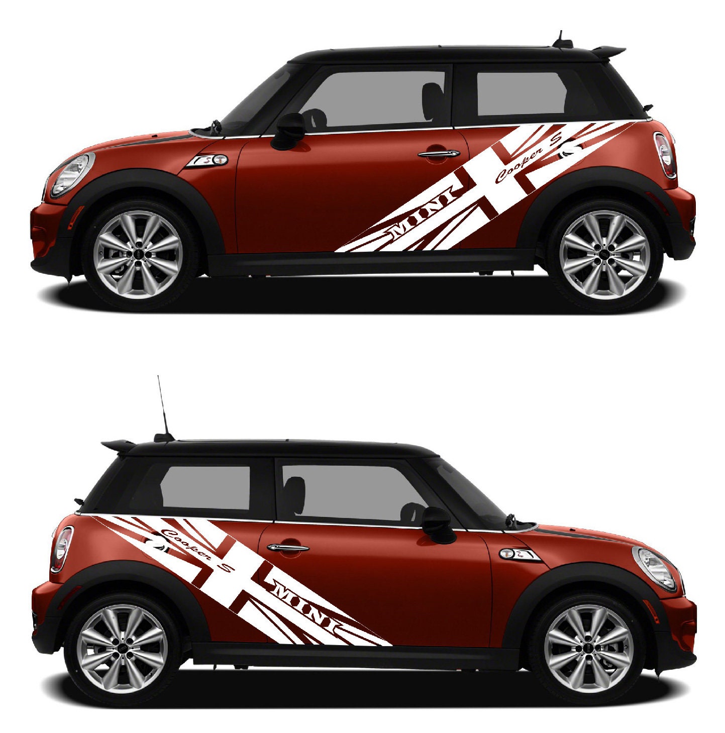 Mini Cooper rot / schwarz kariert Flagge Auto Zubehör neue Auto