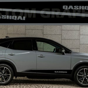 Nuovo kit di adesivi grafici per decalcomanie con strisce laterali superiori compatibile con Nissan Qashqai