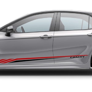 Nuovo kit di adesivi grafici per decalcomanie con strisce laterali superiori compatibile con Toyota Camry