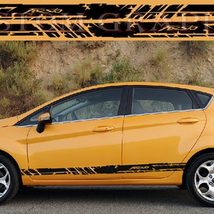 New 2x body decals side stripe sticker logo graphics vinyl high quality Compatible with Ford Fiesta