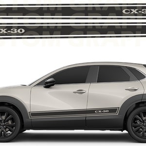 Nuovo kit di adesivi grafici per decalcomanie con strisce laterali superiori compatibile con Mazda CX-30