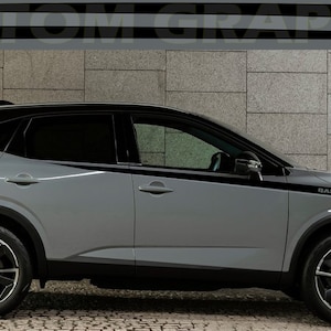 Nuovo kit di adesivi grafici per decalcomanie con strisce laterali superiori compatibile con Nissan Qashqai