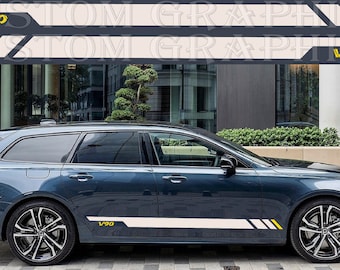 V90 Side Stripe Decals: Sport Design Vinyl Graphics