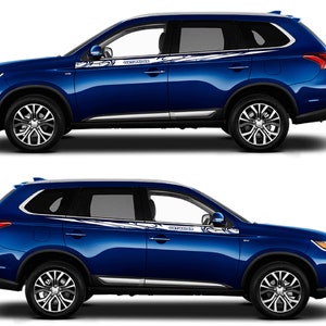 Nuovo kit di adesivi grafici per decalcomanie con strisce laterali superiori compatibile con Mitsubishi Outlander