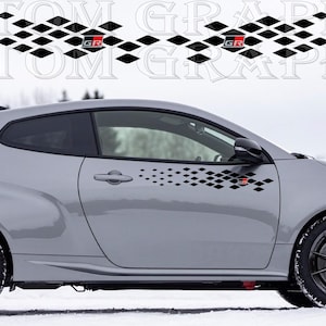 Nowy zestaw naklejek graficznych z górnym paskiem kompatybilny z Toyota GR Yaris