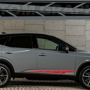 Nowy zestaw naklejek graficznych z górnym paskiem kompatybilny z Nissan Qashqai