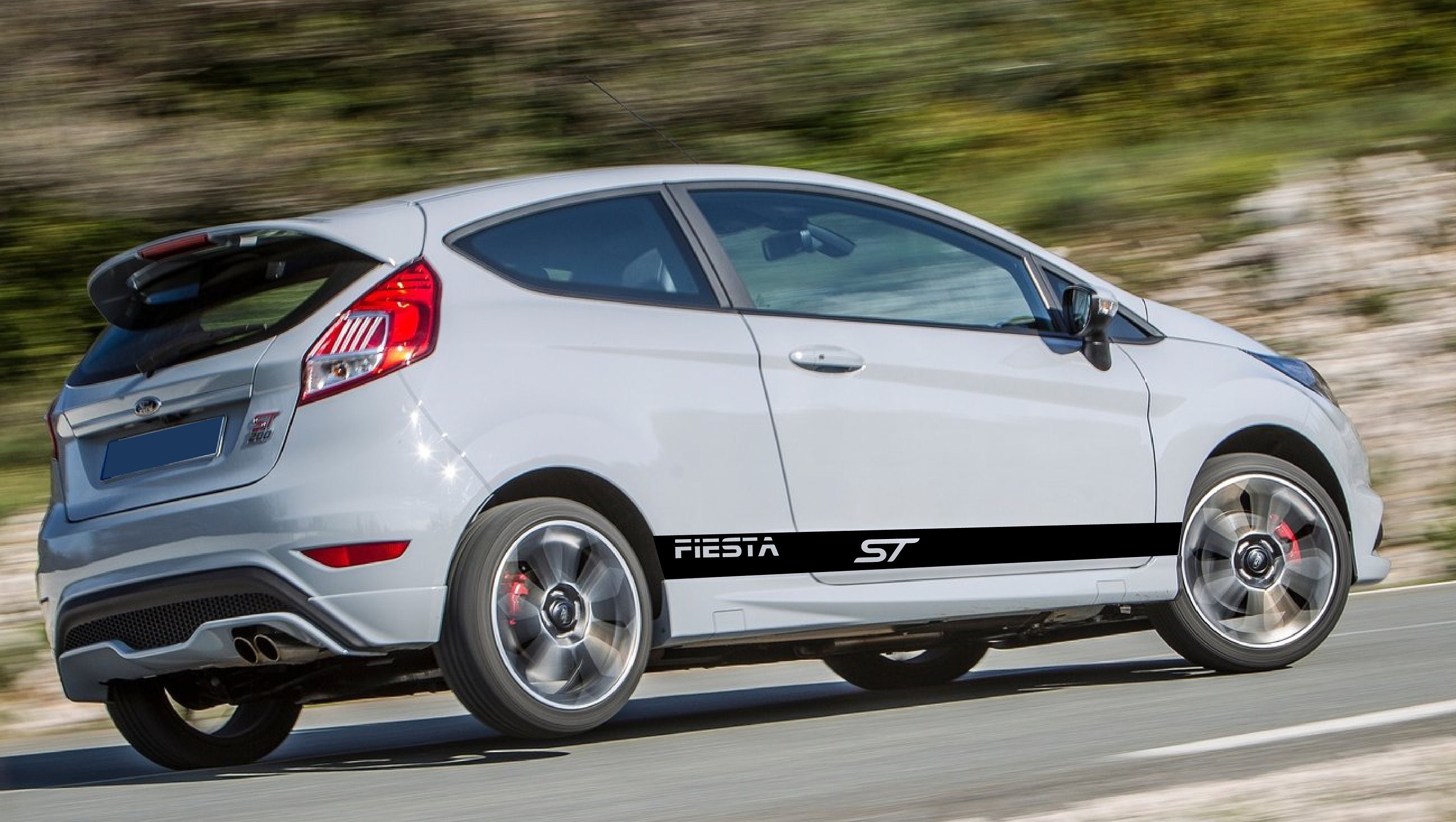 Calcomanías Y Pegatinas De Rayas Laterales Para Ford Focus, Fiesta, ST, RS, Mk3, Mk2 – Personalizables