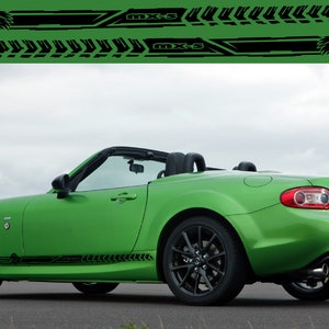 Exclusive 2x body decals side stripe sticker logo graphics vinyl high quality Compatible with Mx-5