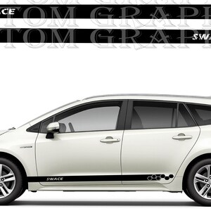 Nuovo kit di adesivi grafici per decalcomanie con strisce laterali superiori compatibile con Suzuki Swace