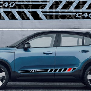 New Exclusive Sport Sticker Decal Side Door Stripes Compatible with C40 Recharge-2022
