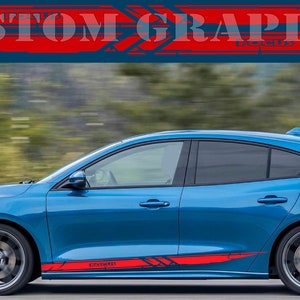 New Design Decal Graphic Sticker Door Sport Stripe Kit high quality Compatible with Focus