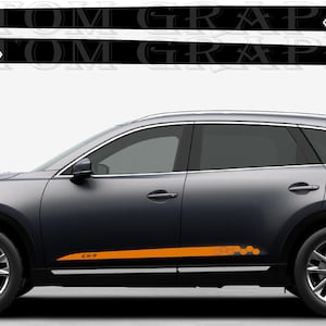 Nuovo kit di adesivi grafici per decalcomanie con strisce laterali superiori compatibile con Mazda CX-9