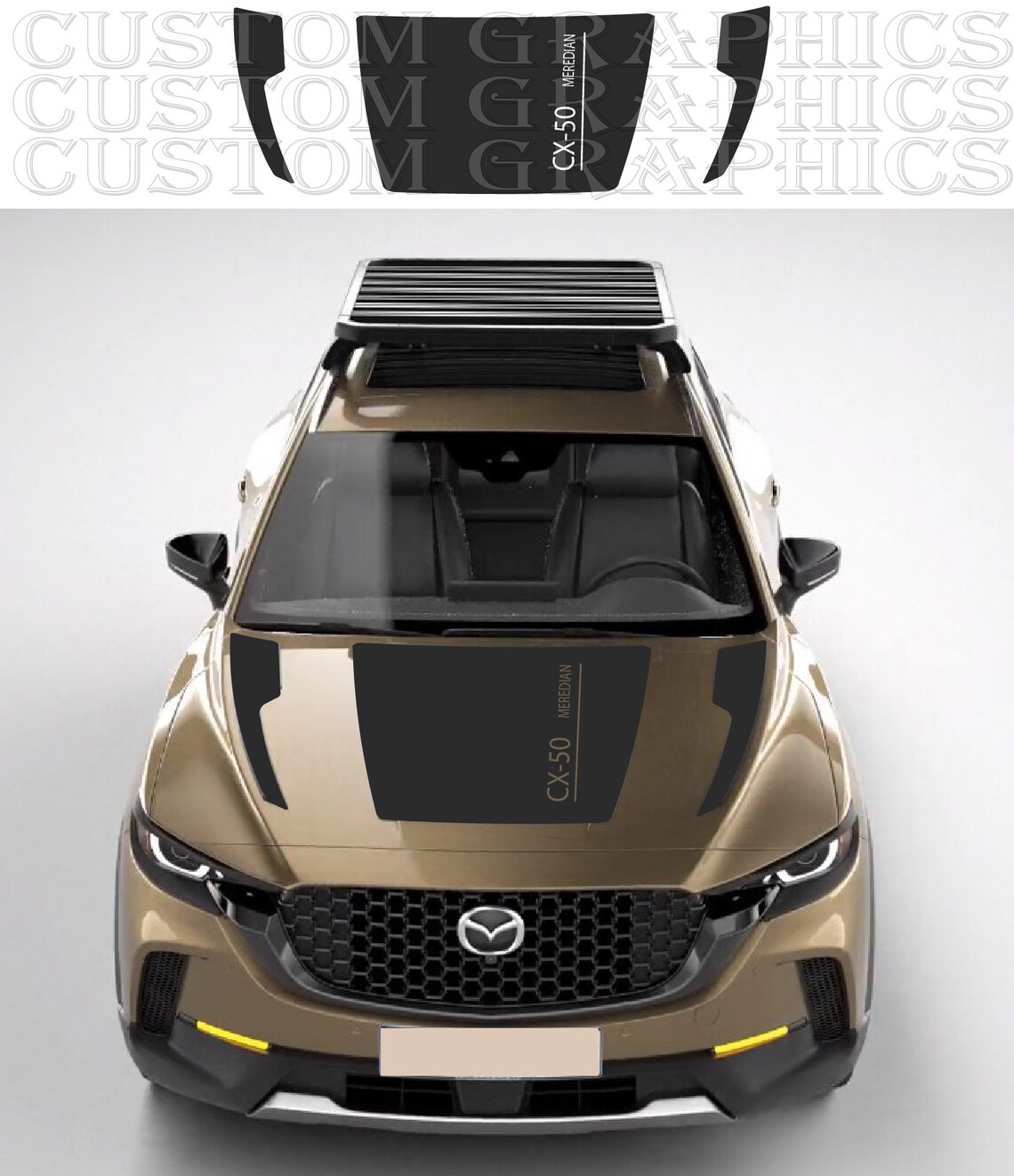 Exclusive Hood Decals Graphics Sticker Kit Compatible With Mazda CX50