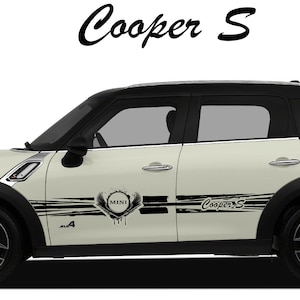 Nuevo kit de calcomanías gráficas con franja lateral superior compatible con Mini Cooper S Countryman Paceman Clubman