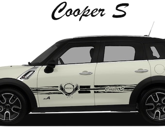 Cooper S Side Stripe Decal Kit: Custom Vinyl Stickers