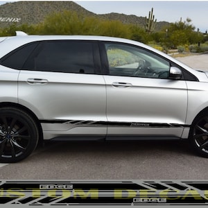 Nuovo kit di adesivi grafici per decalcomanie con strisce laterali superiori compatibile con Ford Edge