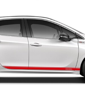Nowy zestaw naklejek graficznych z górnym paskiem kompatybilny z Peugeot 208