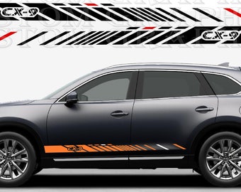 New Sport Sticker Decal Side Door Stripes Compatible with Mazda CX-9 2016-2023