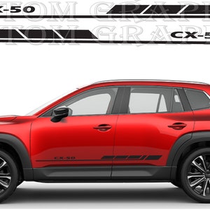 Pair of Sport Side Stripes Decal Sticker Vinyl Compatible with Mazda CX-50
