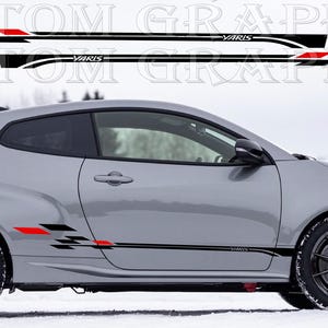 Nuovo kit di adesivi grafici per decalcomanie con strisce laterali superiori compatibile con Toyota GR Yaris