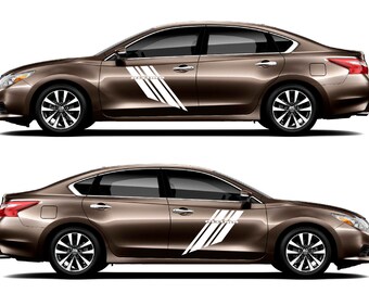 Custom Design Sport Sticker Decal Side Door Stripes Compatible with Nissan Altima