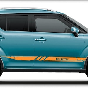 Nuovo kit di adesivi grafici per decalcomanie con strisce laterali superiori compatibile con Suzuki Ignis