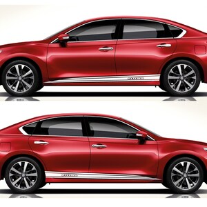 Set of Racing Side Stripes Decal Sticker Graphic Compatible With Nissan ...