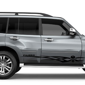 Nowy zestaw naklejek graficznych z górnym paskiem kompatybilny z Mitsubishi Pajero
