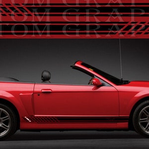 Wyraź swój styl za pomocą naklejek samochodowych kompatybilnych z Ford Mustang Cabrio 1998-2004 (SN-95)