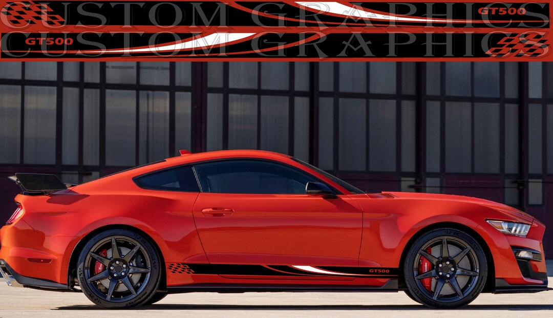Gt500 Rocker Decals Express Your Style With Car Decals Compatible With Ford Mustang GT500 ...