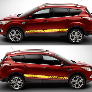 Nowy zestaw naklejek graficznych z górnym paskiem kompatybilny z Ford Kuga