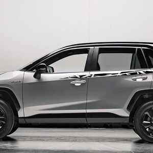 Nuovo kit di adesivi grafici per decalcomanie con strisce laterali superiori compatibile con Toyota Rav4