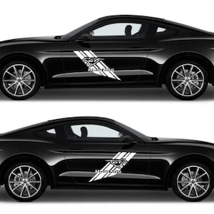 Nuovo kit di adesivi grafici per decalcomanie con strisce laterali superiori compatibile con Ford Mustang GT