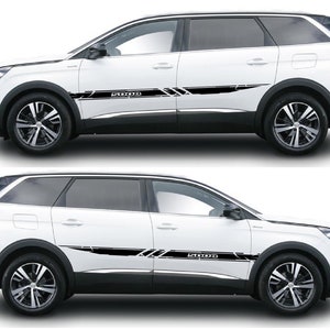 Nuovo kit di adesivi grafici per decalcomanie con strisce laterali superiori compatibile con Peugeot 5008