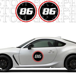 Nuovo kit di adesivi grafici per decalcomanie con strisce laterali superiori compatibile con Toyota GR 86