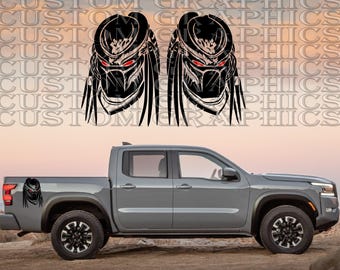 Nuevo kit de calcomanías gráficas con franja lateral superior compatible con Nissan Frontier Pro-4X