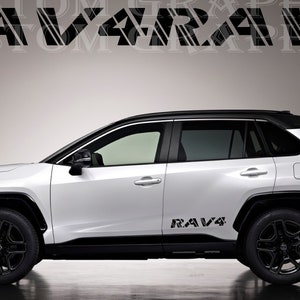 Nuovo kit di adesivi grafici per decalcomanie con strisce laterali superiori compatibile con Toyota Rav4