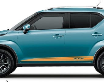 2x body decals side stripe sticker logo graphics vinyl high quality high quality Compatible with Suzuki Ignis
