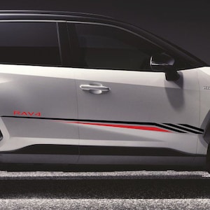Nuovo kit di adesivi grafici per decalcomanie con strisce laterali superiori compatibile con Toyota Rav4