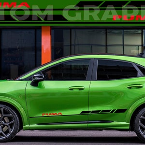 Nuovo kit di adesivi grafici per decalcomanie con strisce laterali superiori compatibile con Ford Puma