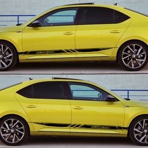 Nowy zestaw naklejek graficznych z górnym paskiem kompatybilny z Skoda Superb