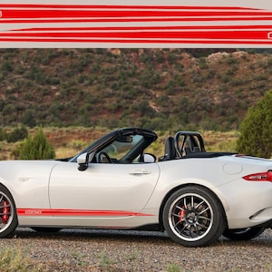 Nuovo kit di adesivi grafici per decalcomanie con strisce laterali superiori compatibile con Mazda Mx-5