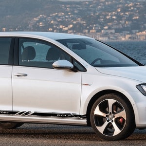 Nuovo kit di adesivi grafici per decalcomanie con strisce laterali superiori compatibile con Vw Golf
