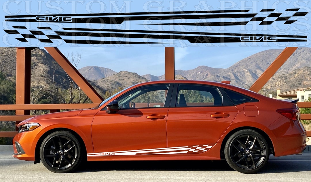 New Custom Decal Graphic Sticker Door Sport Stripe Kit Compatible With