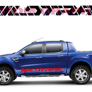 Nuovo kit di adesivi grafici per decalcomanie con strisce laterali superiori compatibile con Ford Ranger
