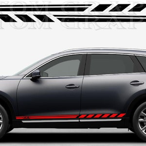 Mazda CX-9 Sport Side Stripe Decal: 2x Vinyl Sticker (2016-2023)