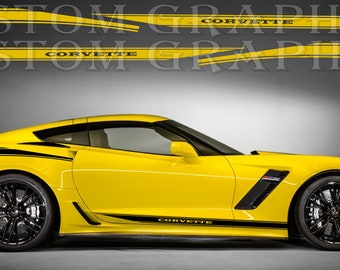 New Design Set of Stickers Decal Stripe body kit  Compatible with Corvette