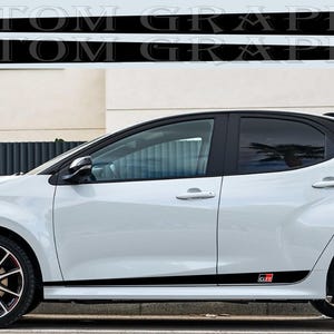 Nuovo kit di adesivi grafici per decalcomanie con strisce laterali superiori compatibile con Toyota GR Yaris