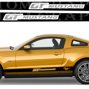 Nuovo kit di adesivi grafici per decalcomanie con strisce laterali superiori compatibile con Ford Mustang GT