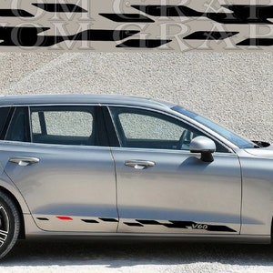 Pair of Sport Side Stripes Decal Sticker Vinyl Compatible with V60 2019